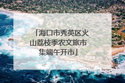 海口市秀英区火山荔枝季农文旅市集端午开市