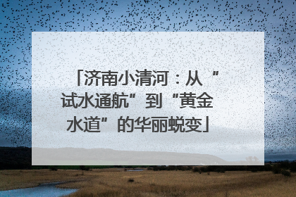 济南小清河：从“试水通航”到“黄金水道”的华丽蜕变