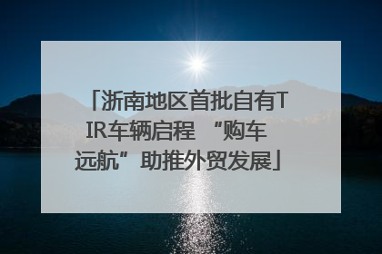 浙南地区首批自有TIR车辆启程 “购车远航”助推外贸发展