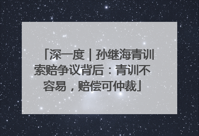 深一度｜孙继海青训索赔争议背后：青训不容易，赔偿可仲裁