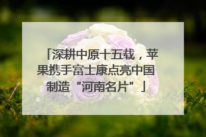 深耕中原十五载，苹果携手富士康点亮中国制造“河南名片”