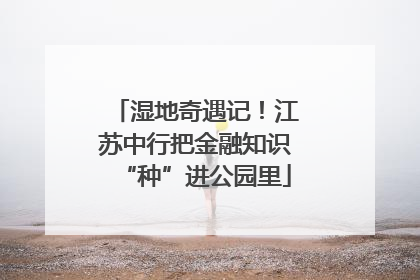 湿地奇遇记！江苏中行把金融知识“种”进公园里