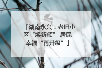 湖南永兴：老旧小区“焕新颜” 居民幸福“再升级”