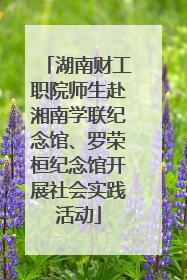 湖南财工职院师生赴湘南学联纪念馆、罗荣桓纪念馆开展社会实践活动