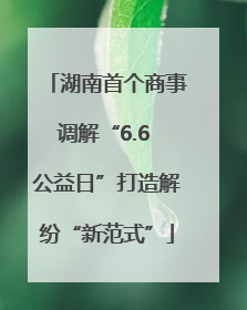 湖南首个商事调解“6.6 公益日”打造解纷“新范式”