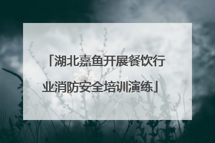 湖北嘉鱼开展餐饮行业消防安全培训演练