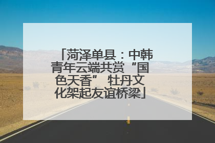 菏泽单县：中韩青年云端共赏“国色天香” 牡丹文化架起友谊桥梁