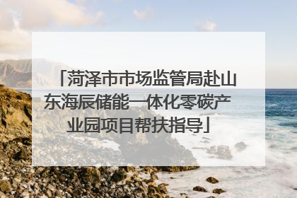 菏泽市市场监管局赴山东海辰储能一体化零碳产业园项目帮扶指导