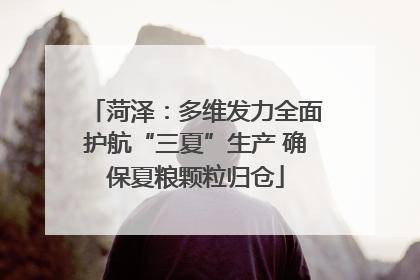 菏泽：多维发力全面护航“三夏”生产 确保夏粮颗粒归仓