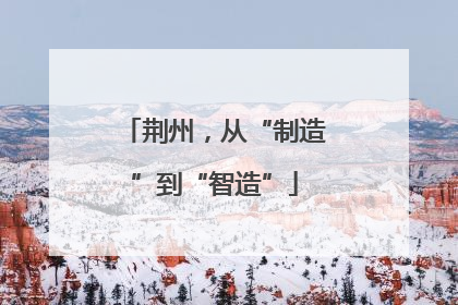 荆州，从“制造”到“智造”