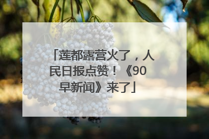 莲都露营火了，人民日报点赞！《90早新闻》来了