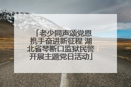 老少同声颂党恩 携手奋进新征程 湖北省琴断口监狱民警开展主题党日活动