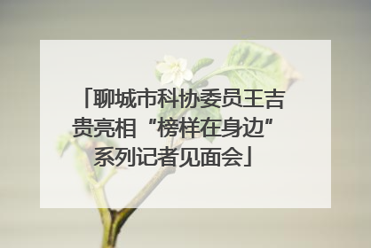 聊城市科协委员王吉贵亮相“榜样在身边”系列记者见面会