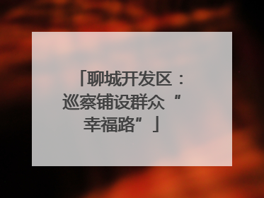 聊城开发区：巡察铺设群众“幸福路”