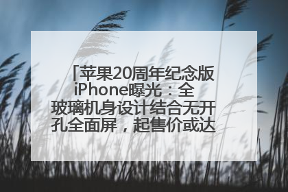 苹果20周年纪念版iPhone曝光：全玻璃机身设计结合无开孔全面屏，起售价或达1.45万人民币