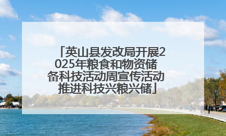 英山县发改局开展2025年粮食和物资储备科技活动周宣传活动 推进科技兴粮兴储