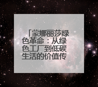 蒙娜丽莎绿色革命：从绿色工厂到低碳生活的价值传递