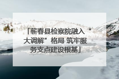 蕲春县检察院融入“大调解”格局 筑牢服务支点建设根基