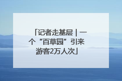 记者走基层｜一个“百草园”引来游客2万人次