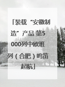 装载“安徽制造”产品 第5000列中欧班列（合肥）鸣笛起航