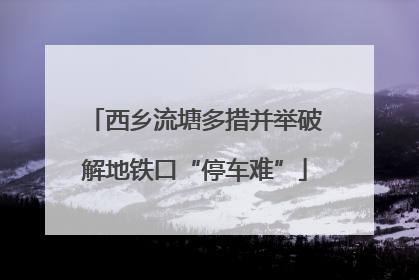 西乡流塘多措并举破解地铁口“停车难”