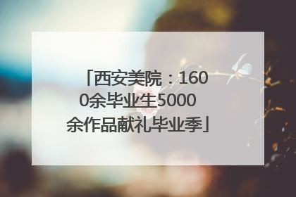 西安美院：1600余毕业生5000余作品献礼毕业季