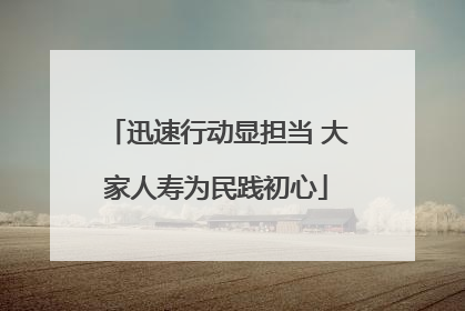 迅速行动显担当 大家人寿为民践初心