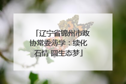 辽宁省锦州市政协常委薄学：续化石情 圆生态梦