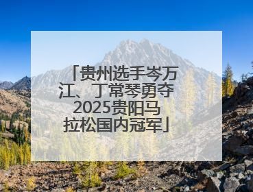 贵州选手岑万江、丁常琴勇夺2025贵阳马拉松国内冠军