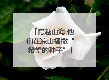 跨越山海 他们在凉山播撒“希望的种子”
