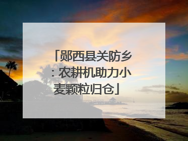 郧西县关防乡：农耕机助力小麦颗粒归仓