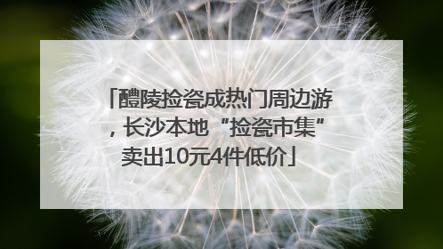 醴陵捡瓷成热门周边游，长沙本地“捡瓷市集”卖出10元4件低价