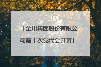 金川集团股份有限公司第十次党代会开幕