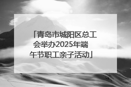 青岛市城阳区总工会举办2025年端午节职工亲子活动