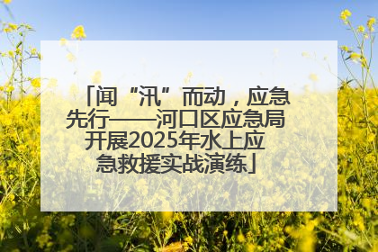 闻“汛”而动，应急先行——河口区应急局开展2025年水上应急救援实战演练