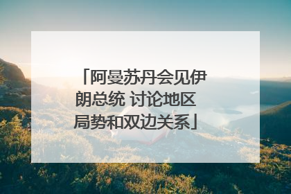 阿曼苏丹会见伊朗总统 讨论地区局势和双边关系