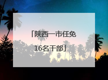 陕西一市任免16名干部