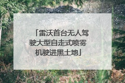 雷沃首台无人驾驶大型自走式喷雾机驶进黑土地
