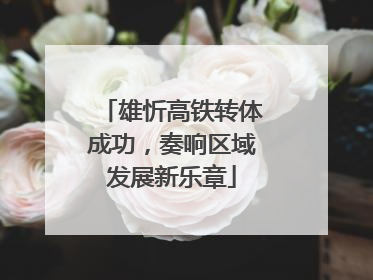 雄忻高铁转体成功，奏响区域发展新乐章