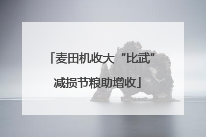 麦田机收大“比武” 减损节粮助增收