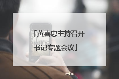 黄喜忠主持召开书记专题会议