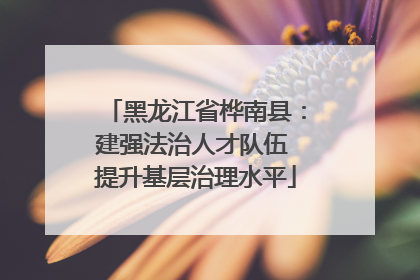 黑龙江省桦南县：建强法治人才队伍 提升基层治理水平