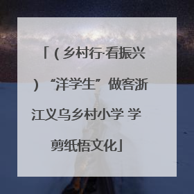 （乡村行·看振兴）“洋学生”做客浙江义乌乡村小学 学剪纸悟文化