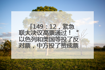 149：12，紧急联大决议高票通过！“以色列和美国等投了反对票，中方投了赞成票，19国弃权”