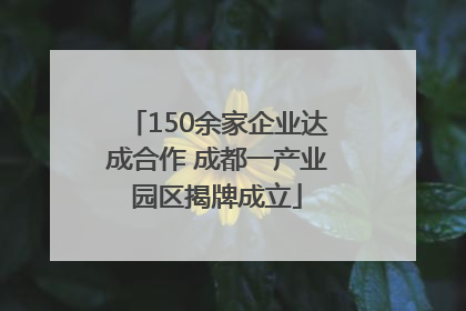 150余家企业达成合作 成都一产业园区揭牌成立
