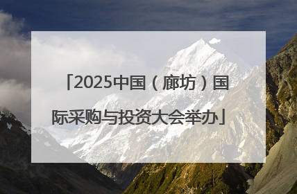 2025中国（廊坊）国际采购与投资大会举办