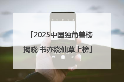 2025中国独角兽榜揭晓 书亦烧仙草上榜