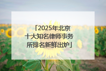 2025年北京十大知名律师事务所排名新鲜出炉