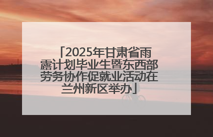 2025年甘肃省雨露计划毕业生暨东西部劳务协作促就业活动在兰州新区举办