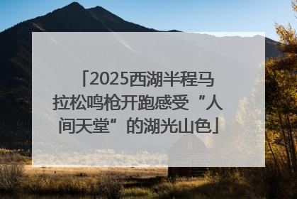 2025西湖半程马拉松鸣枪开跑感受“人间天堂”的湖光山色